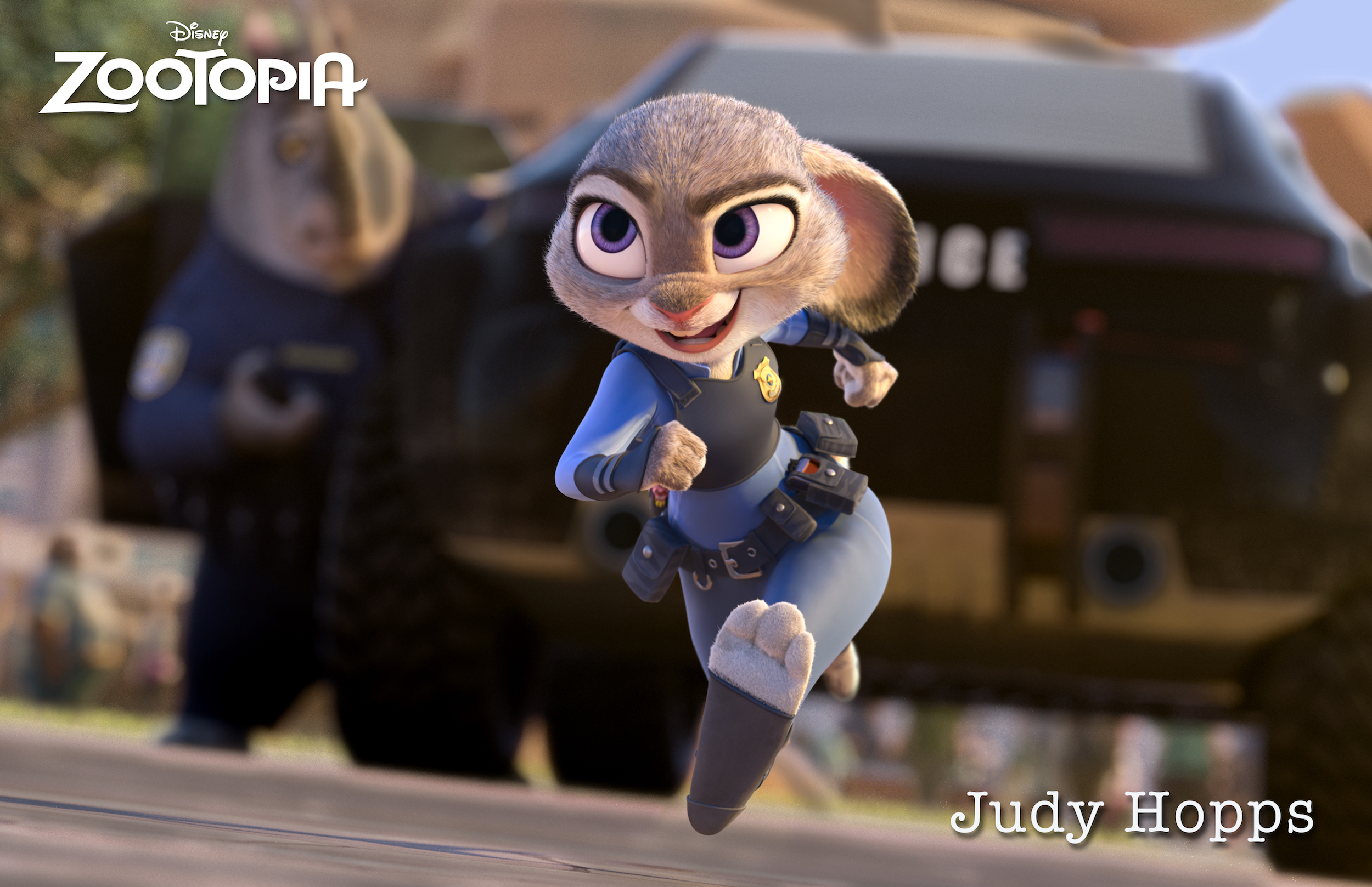 ZOOTOPIA – JUDY HOPPS, an optimistic bunny who’s new to Zootopia’s police department. ©2015 Disney. All Rights Reserved.